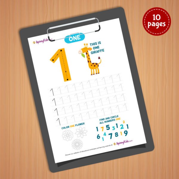 Kindergarten Worksheet Numbers Tracing 1 to 10