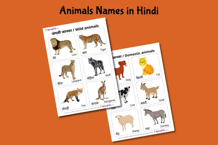 Animals Name in Hindi with pictures