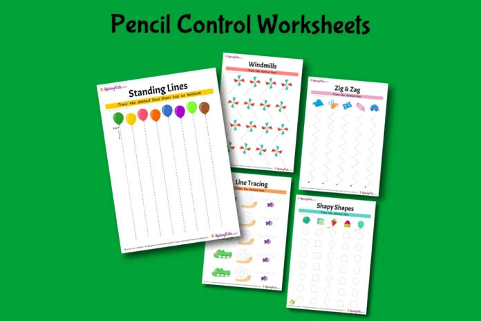 Pencil Control Worksheets for kids Pencil Control Worksheets for kids
