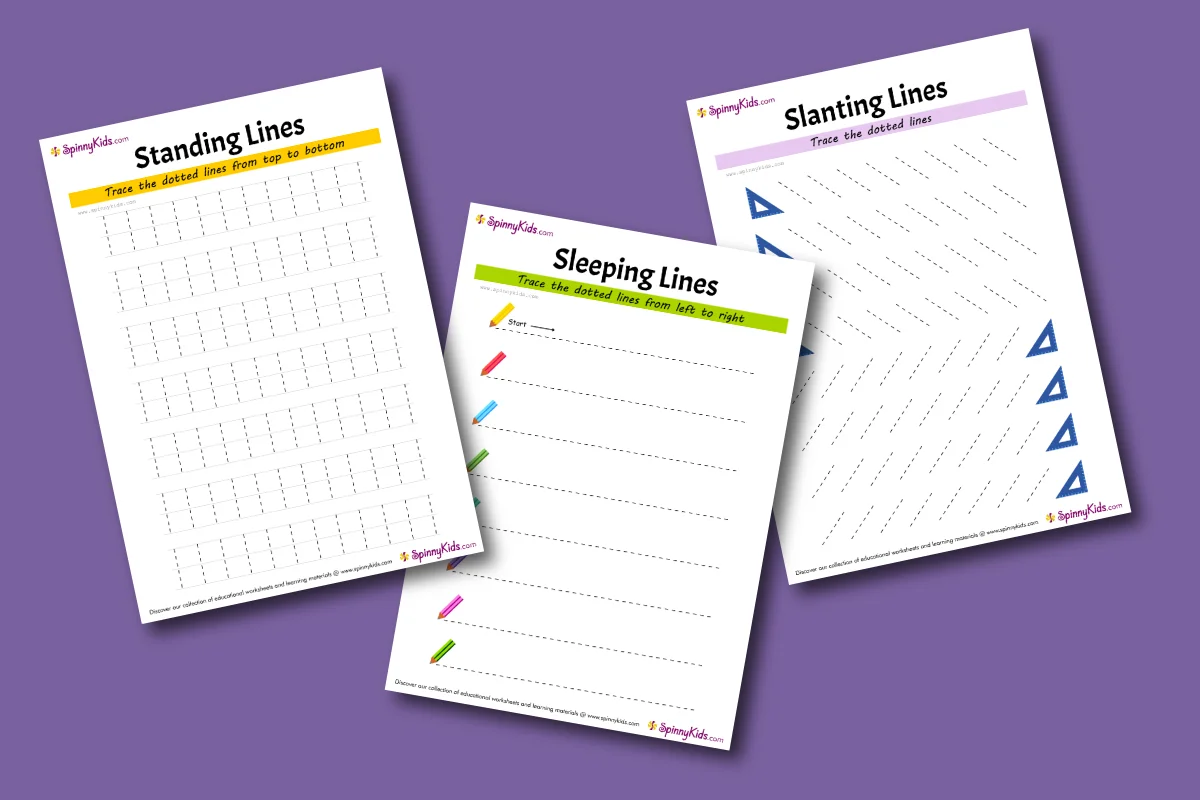 Straight Line Tracing Worksheets